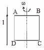 A rectangular loop is present in the magnetic field region of an infinite long wire. Now the loop is being rotated as shown in the figure. Then the induced current in side AD will be